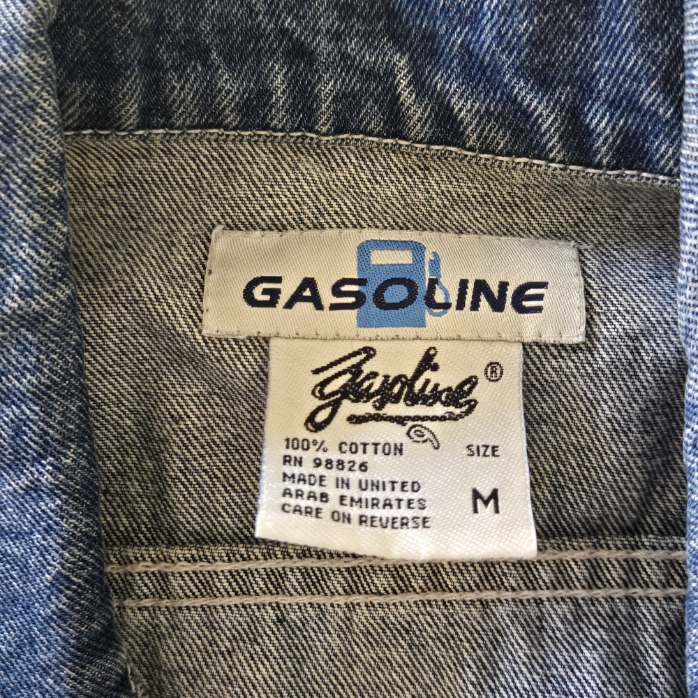 Gasoline Jeans Cropped Denim Jacket w/ Leopard Print Panels –Girls Size M - Picture 14 of 14
